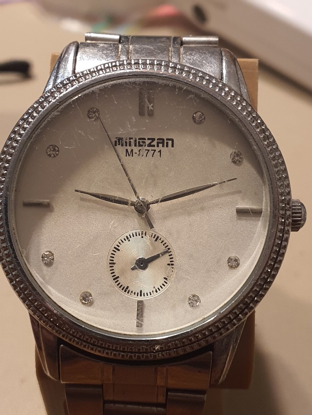 10/$20 Mingzan M-8771 Silver Stainless Steel Men's Watch